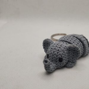 Knitted articulated elephant