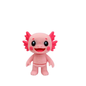 Mr Axolotl Mini Flexi Keychain